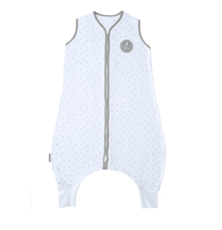 Natulino LITTLE WALKERS trīsslāņu guļammaiss mazuļiem White Little Grey Leaves & Warm Grey