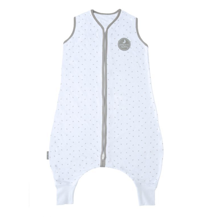 Natulino LITTLE WALKERS trīsslāņu guļammaiss mazuļiem White Little Grey Leaves & Warm Grey