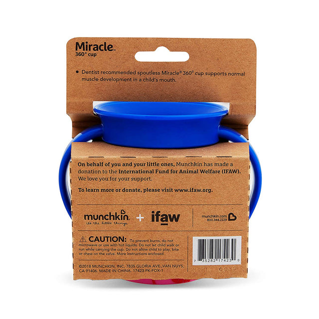 Munchkin mokymosi puodelis - neišsiliejanti gertuvė Miracle 360 (laputė) 177 ml (4173125124169)