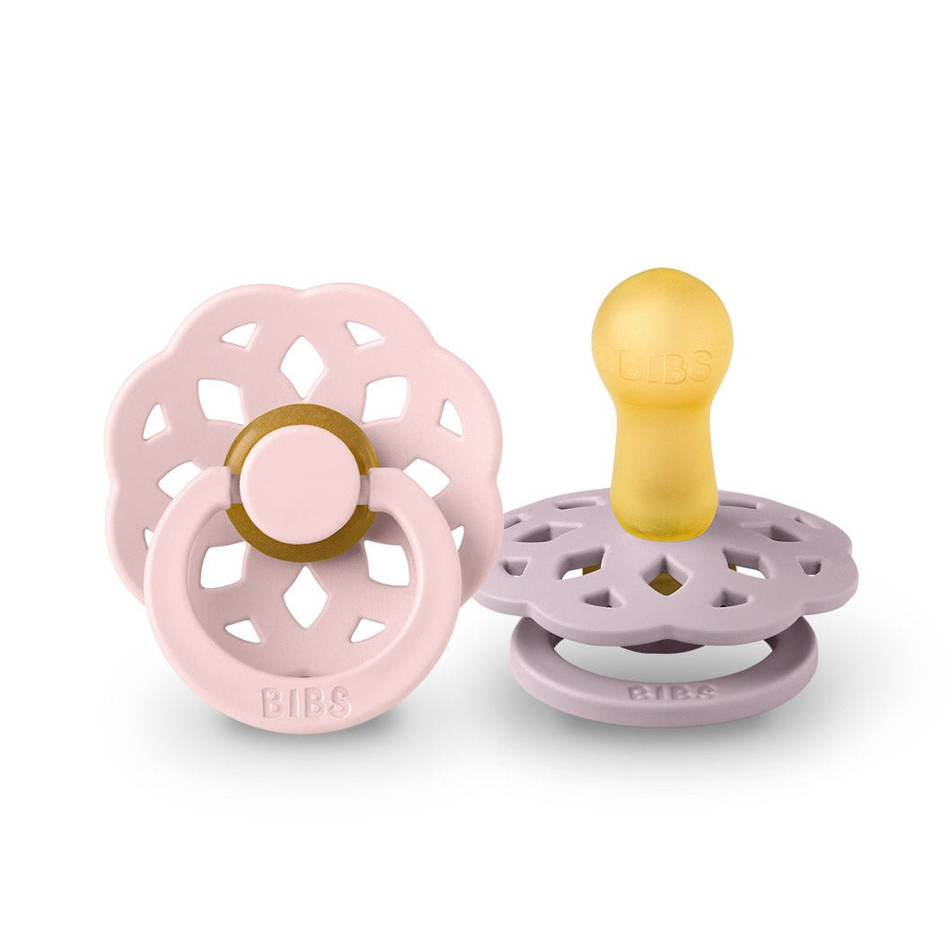 BIBS knupīša komplekts 1. izmērs (0 - 6 mēneši) Boheme Blossom/Dusky Lilac