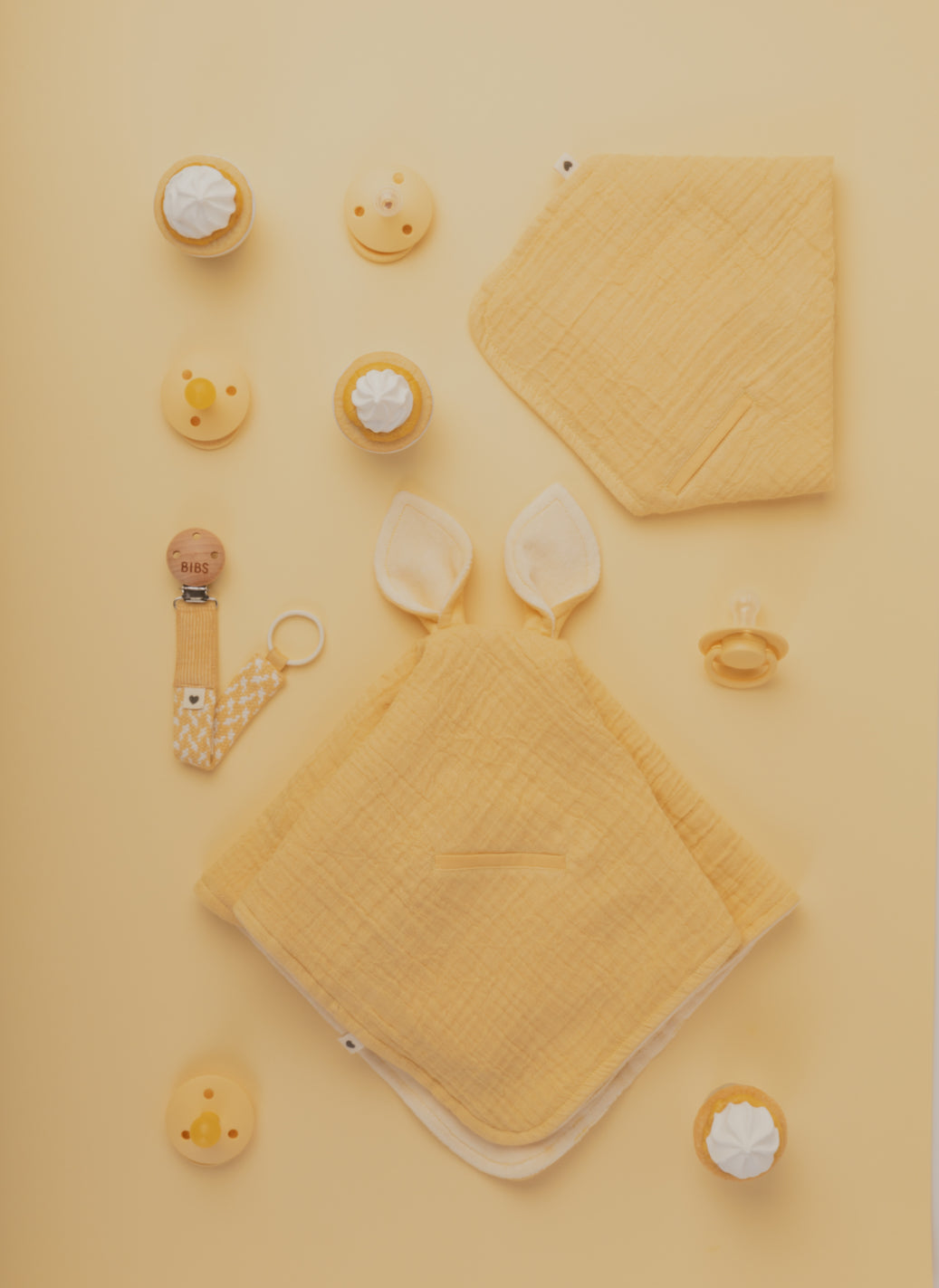 BIBS knupīšu komplekts 1 izmērs (0 - 6 mēneši) Pale Butter/Dusty Pink