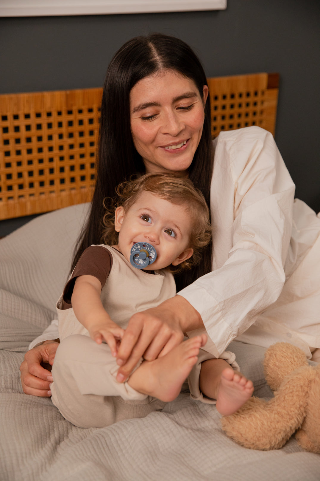 BIBS knupīša komplekts 1. izmērs (0 - 6 mēneši) Liberty Chamomile Lawn Baby Blue Mix