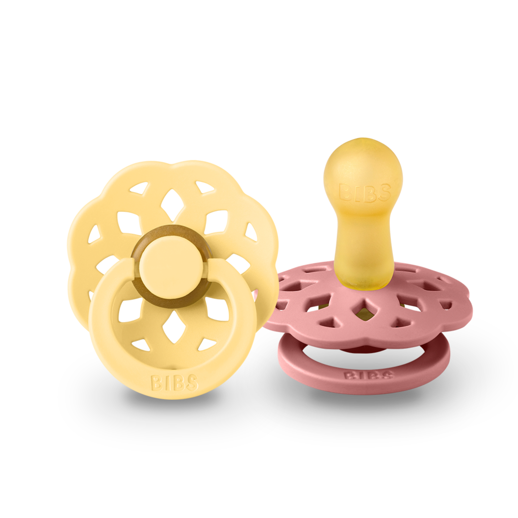 BIBS knupīša komplekts 1. izmērs (0 - 6 mēneši) Boheme Pale Butter/Dusty Pink
