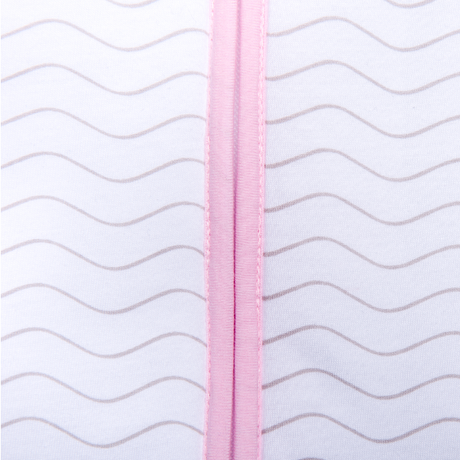 Natulino BabyComfort dvisluoksnis kūdikių miegmaišis (natural white grey waves / pink spalva) (1561774358601)