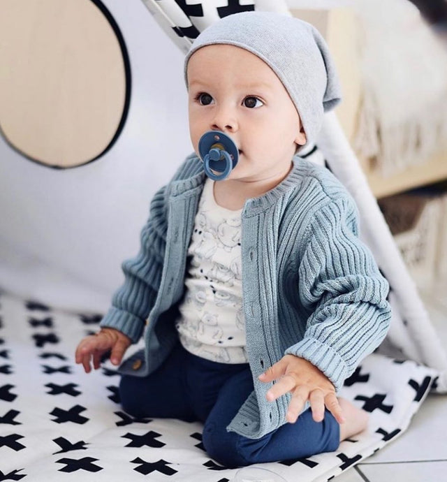 BIBS knupīšu komplekts 1 izmērs (0 - 6 mēneši) Anatomical Baby Blue / Benzīns