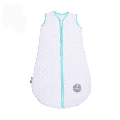 Natulino BabyComfort dvisluoksnis kūdikių miegmaišis (natural white grey little leaves / mint spalva) (1859480158281)