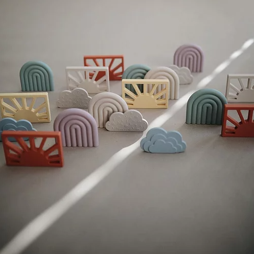 Mushie Chewer pelēks mākonis (pelēks)