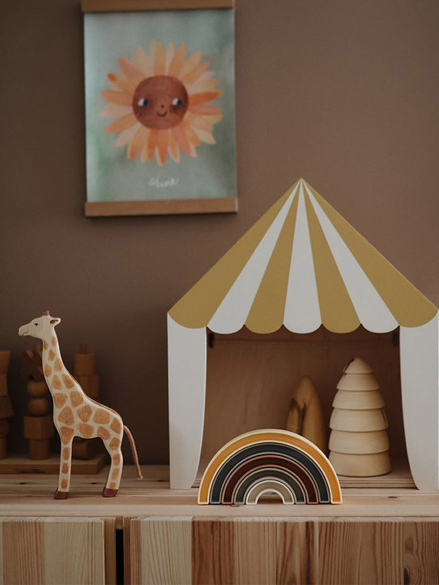 Mushie izglītojoša rotaļlieta Rainbow Tower Sol