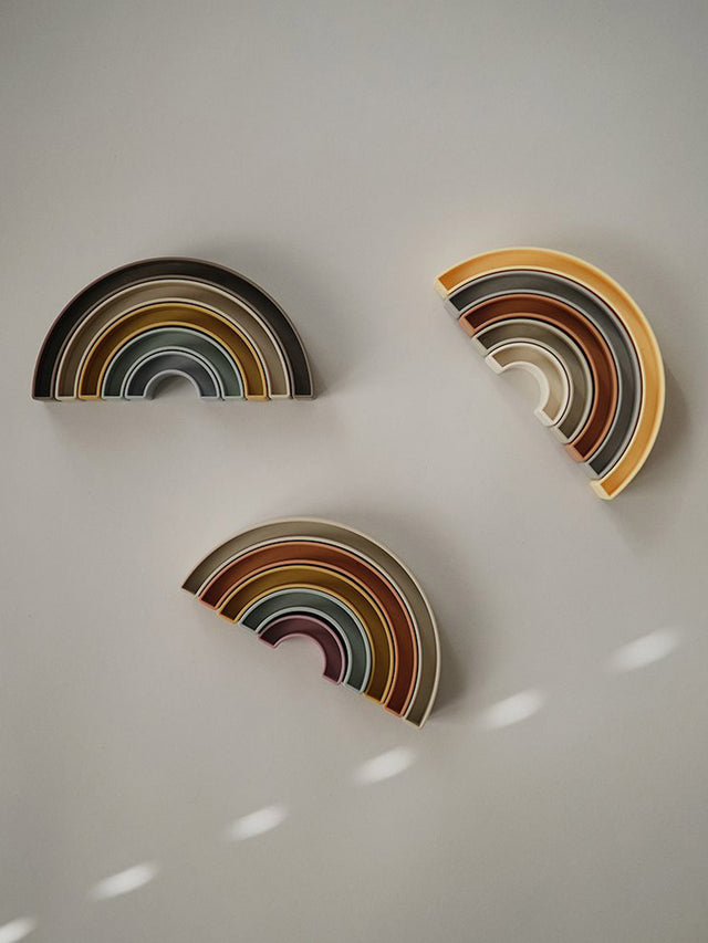 Mushie izglītojoša rotaļlieta Rainbow Tower Sol