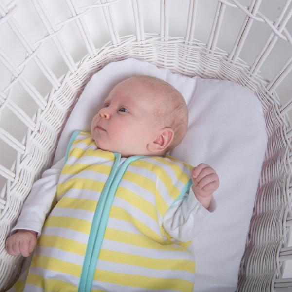 Natulino BabyComfort dvisluoksnis kūdikių miegmaišis (yellow stripes / mint spalva) (2147175858249)