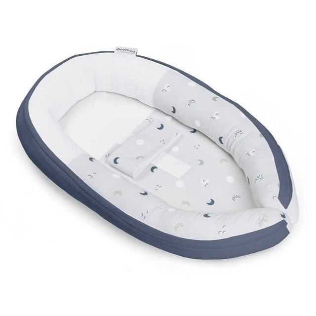 Doomoo mazuļu ligzda "Doomoo Cocoon Blue Grey Moon"