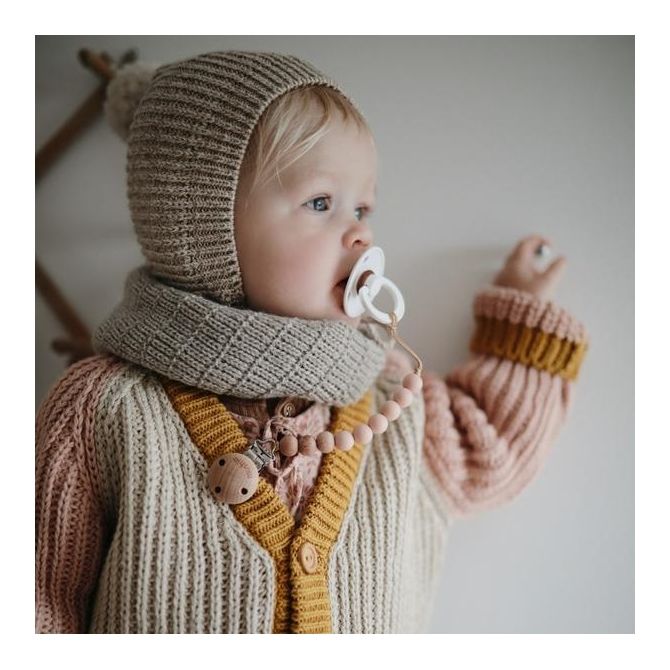 Mushie knupīša turētājs rozā / Halo mauve