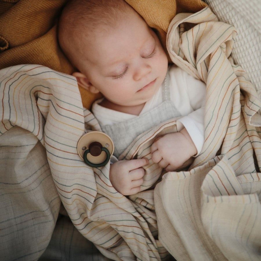 Mushie Muslin autiņbiksītes organiskā kokvilnas sārtumā