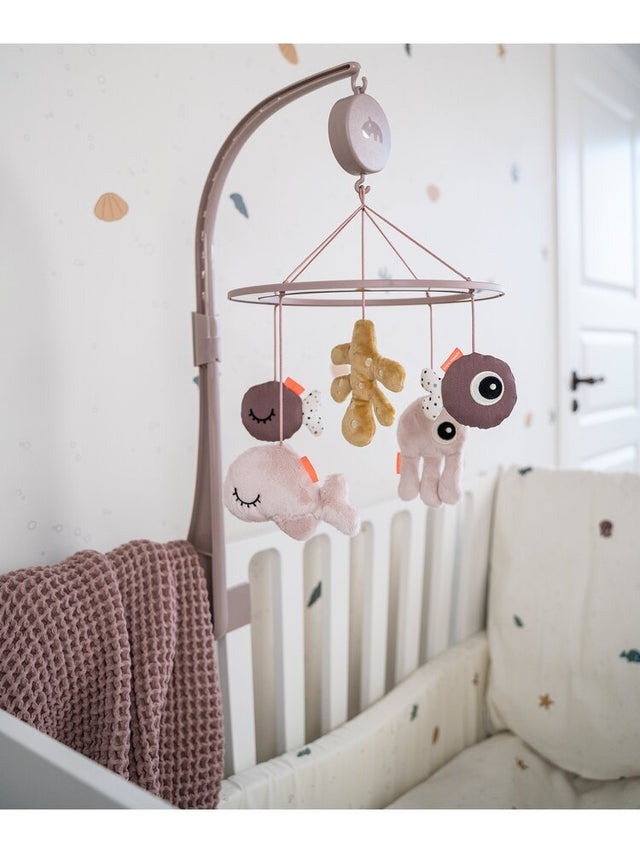 Deer muzikālais karuselis ar spoguli "Jūras draugi" (pulveris)