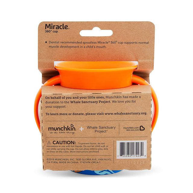 Munchkin mokymosi puodelis - neišsiliejanti gertuvė Miracle 360 (žuviukas) 177 ml (4173147734089)
