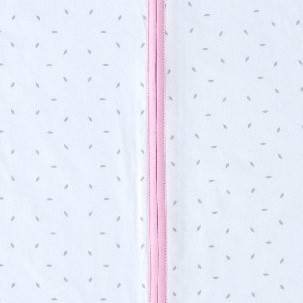 Natulino LITTLE WALKERS divslāņu bērnu guļammaiss Dabīgi balts pelēks Little Leaves / rozā