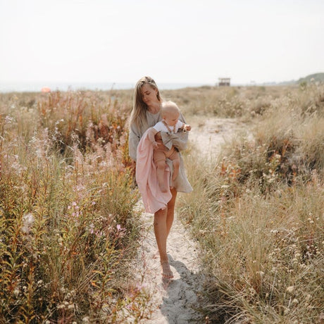 Mushie organiskās kokvilnas muslīna autiņbiksīšu rožu vaniļa