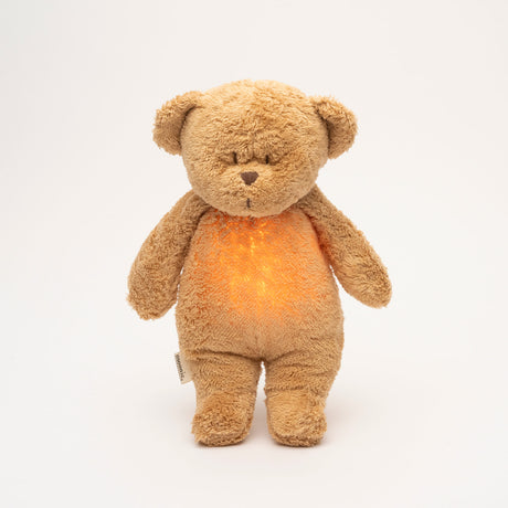 Naujasis Moonie 2.0 migdukas Organic Humming Bear - Cappuchino su garso įrašymo funkcija