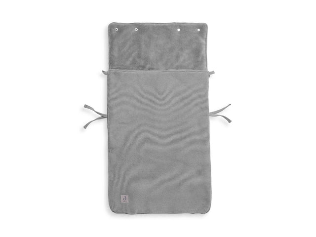 Jollein šiltas vokelis autokėdutei 0+ ir vežimėliui Basic Knit Stone Grey