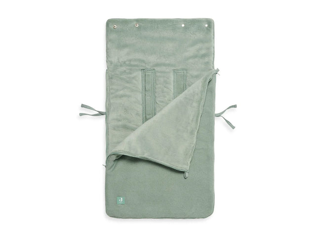 Jollein šiltas vokelis autokėdutei 0+ ir vežimėliui Basic Knit Forest Green