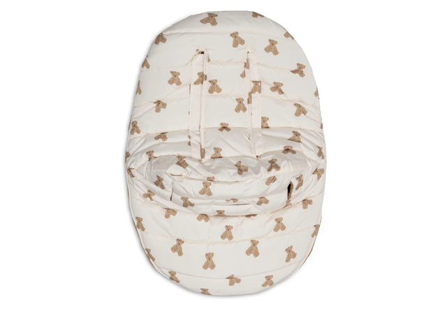 Jollein šiltas pūstas vokelis autokėdutei 0+ ir vežimėliui Puffed Mini Teddy Bear, 73 × 43 cm