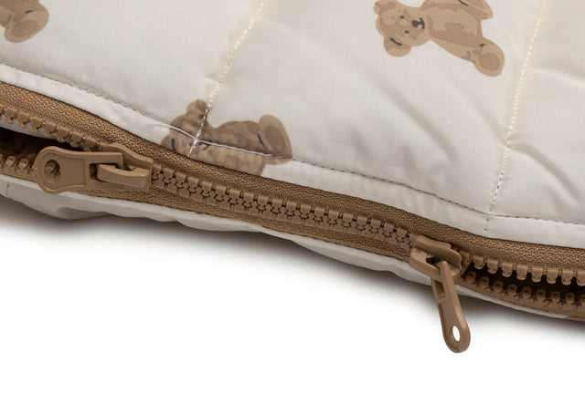 Jollein šiltas pūstas vokelis autokėdutei 0+ ir vežimėliui Puffed Mini Teddy Bear, 73 × 43 cm