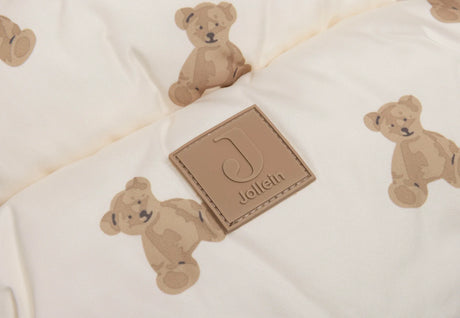 Jollein šiltas pūstas vokelis autokėdutei 0+ ir vežimėliui Puffed Mini Teddy Bear, 73 × 43 cm