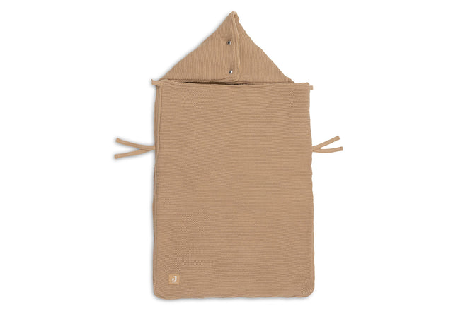 Jollein šiltas vokelis autokėdutei 0+ ir vežimėliui Basic Knit Hazel
