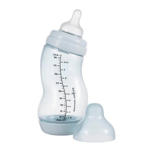 Difrax S-bottle Wide antikolikinis buteliukas su silikoniniu žinduku, 310 ml
