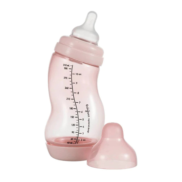 Difrax S-bottle Wide antikolikinis buteliukas su silikoniniu žinduku, 310 ml