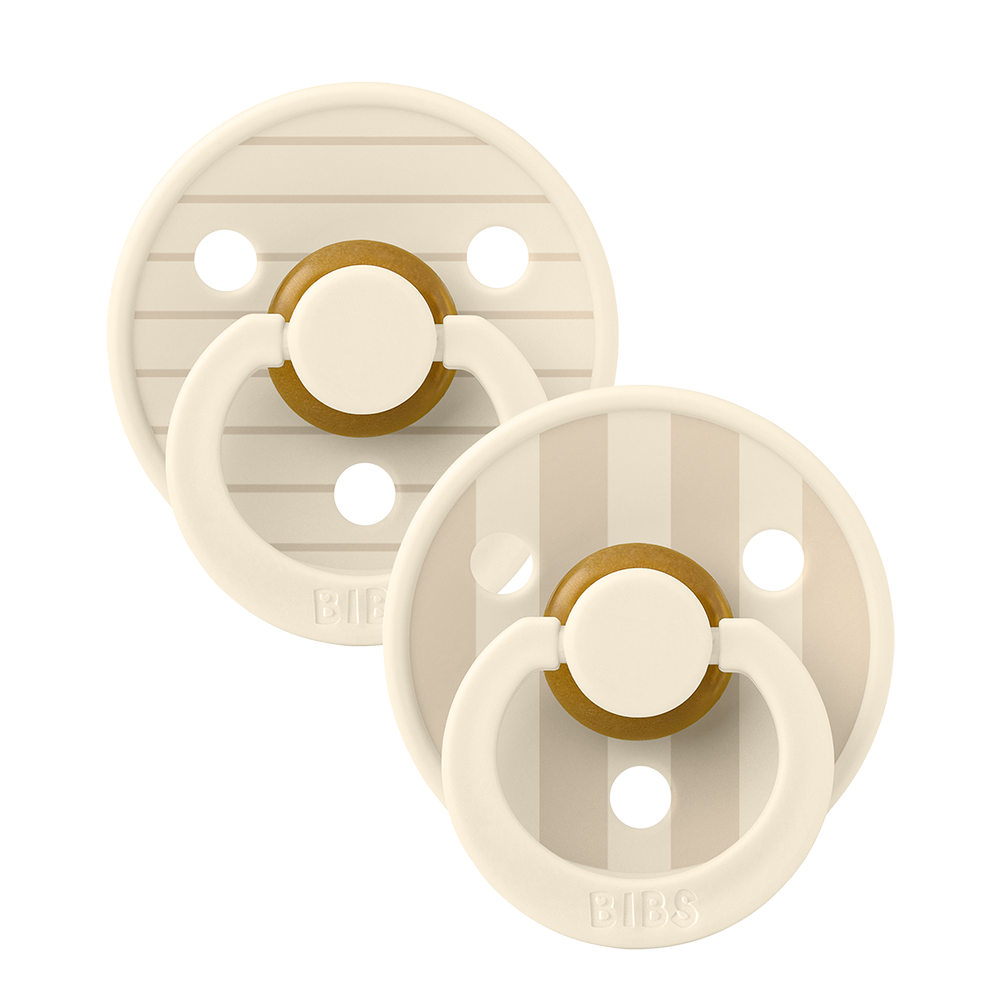 BIBS Studio Collection knupīša komplekts 2. izmērs (6 - 18 mēneši) Pin Ivory Vanilla Mix 