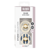 BIBS Studio Collection knupīša komplekts 1. izmērs (0 - 6 mēneši) Pin Steel Blue Mix 