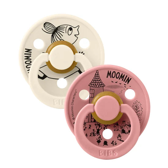 BIBS x MOOMIN čiulptukų rinkinys 1 dydis (0 - 6 mėn.) Little My Dusty Pink/Ivory