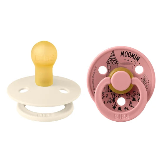 BIBS x MOOMIN čiulptukų rinkinys 1 dydis (0 - 6 mėn.) Little My Dusty Pink/Ivory