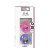 BIBS knupīša komplekts 1.izm (0 - 6 mēn) Bubblegum / Peri 