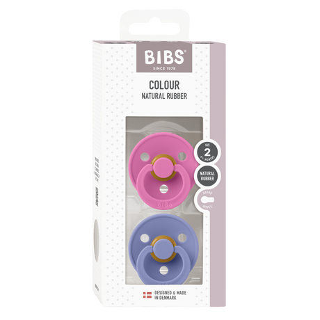 BIBS knupīša komplekts 2.izm (6 - 18 mēn) Bubblegum / Peri 