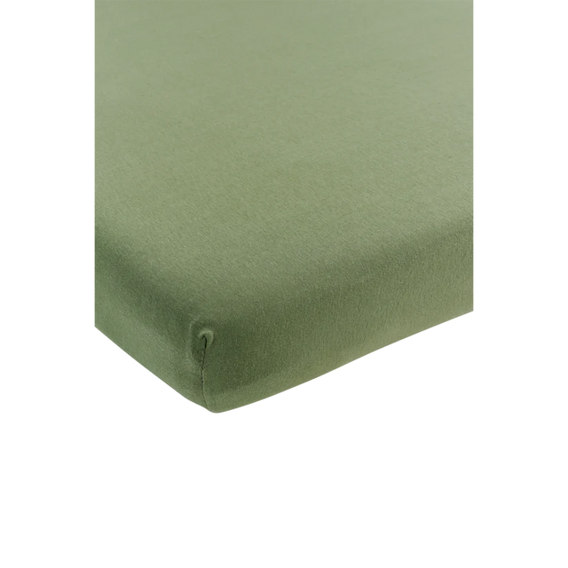 Meyco Baby medvilninė jersey paklodė su guma 60 × 120 cm, Olive Green