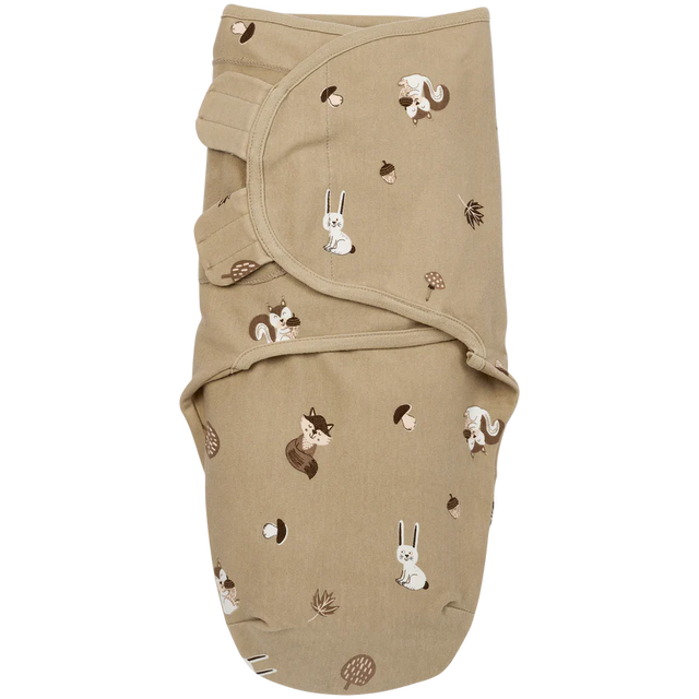 Meyco Baby kūdikio vystymo miegmaišis 0–3 mėn., Forest Animals Sand, TOG 1.0