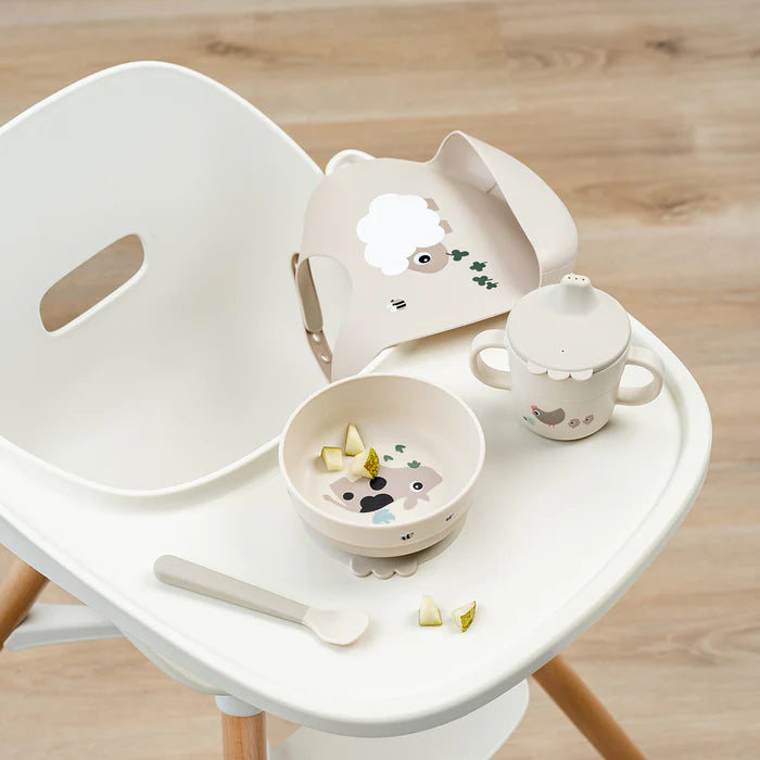 Izgatavoja Brieža pirmais trauku komplekts Foodie Happy clouds Green