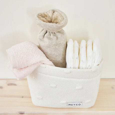 Meyco Baby frotinės šluostės-rankšluostukai kūdikiui Offwhite/Sand/Toffee, 30×30 cm, 6 vnt.