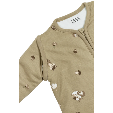Meyco Baby kūdikio miegmaišis su nusegamomis rankovėmis Forest Animals Sand, TOG 2.5