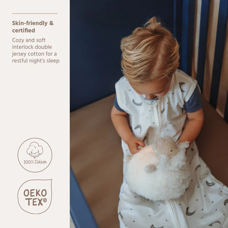 Meyco Baby medvilninis kūdikio miegmaišis Moon Indigo, TOG 0.3