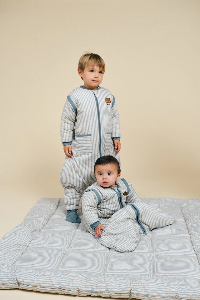 Molis&Co kūdikio miegmaišis  su nusegamomis rankovėmis TOG 2.5 Blue Stripes