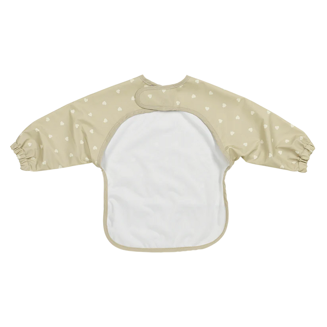 Meyco Baby neperšlampamas seilinukas su rankovėmis 6–24 mėn., Sweet Heart Sand/Soft Sand