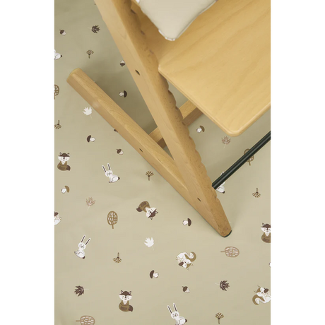 Meyco Baby apsauginis grindų kilimėlis po maitinimo kėdute Forest Animals Sand