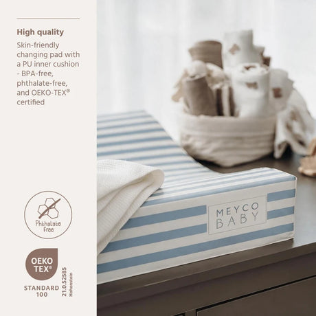 Meyco Baby vystymo lenta Fat Stripe Jeans Blue, 50 × 70 cm