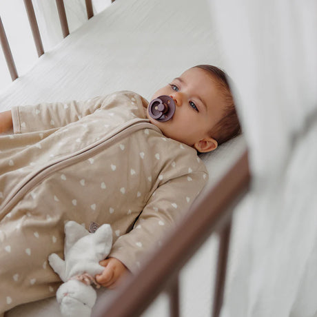 Meyco Baby apvalus kūdikio miegmaišis su rankovėmis Sweet Heart Sand/Soft Sand, TOG 1.