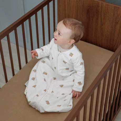 Meyco Baby apvalus kūdikio miegmaišis su rankovėmis Bear Multicolour, TOG 1.0