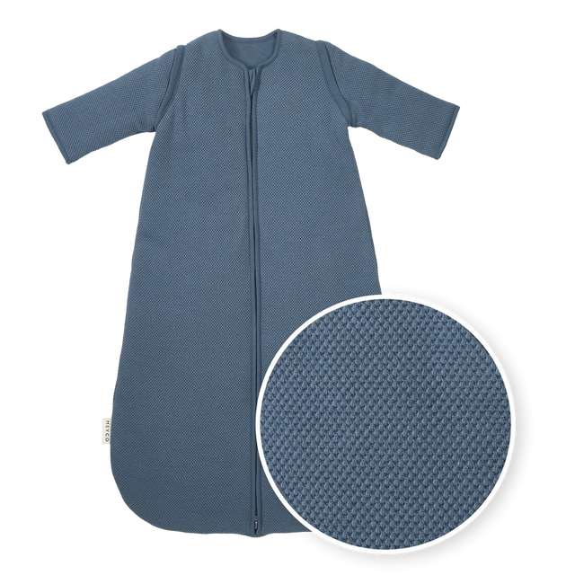 Meyco Baby Studio Classic pašiltintas miegmaišis su nusegamomis rankovėmis, 2.5 TOG, Indigo