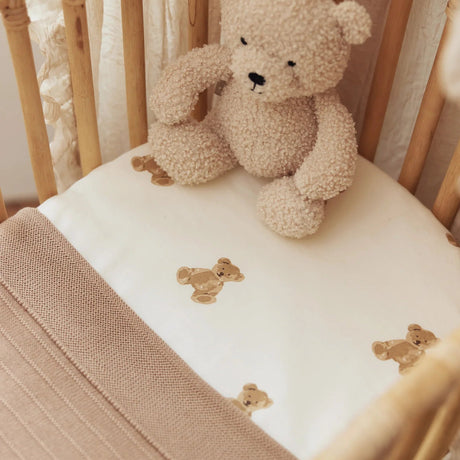 Jollein jersey paklodė su guma Teddy Bear